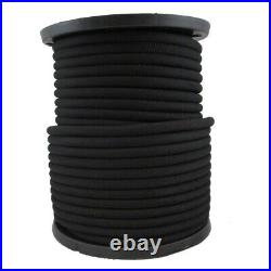 5/8 100 ft Bungee Shock Cord Black Marine Grade Heavy Duty Shock Rope Tie Down