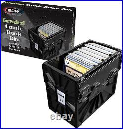 5 BCW Graded Certified Comic Book Box Storage Plastic Bin Stackable Heavy Duty