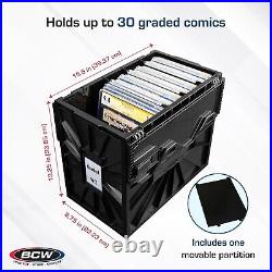 5 BCW Graded Certified Comic Book Box Storage Plastic Bin Stackable Heavy Duty
