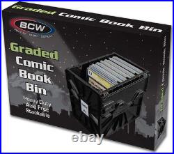 5 BCW Graded Certified Comic Book Box Storage Plastic Bin Stackable Heavy Duty