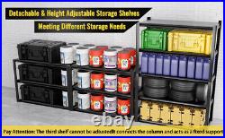 5-Level Adjustable Shelving Heavy Duty Metal Storage Shelves Utility Organizer