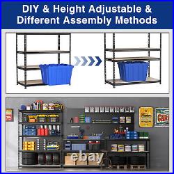 5-Tier Metal Garage Shelving 48Wx24D x 72H Adjustable Storage Rack Heavy Duty
