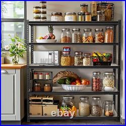 5-Tier Metal Garage Shelving 48Wx24D x 72H Adjustable Storage Rack Heavy Duty