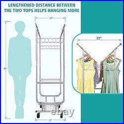 600 Lbs Raybee Clothes Rack Heavy Duty Garment Rack Rolling Commercial Grade Clo