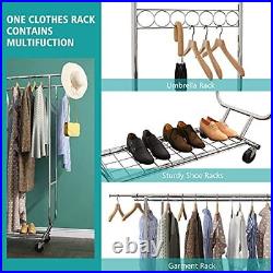 600 Lbs Raybee Clothes Rack Heavy Duty Garment Rack Rolling Commercial Grade Clo