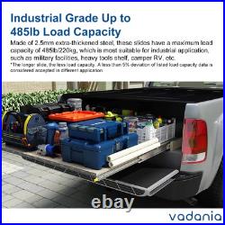 60 Industrial Grade Heavy Duty Drawer Slide with Lock #VD2576, 3 Widening U