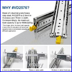 60 Industrial Grade Heavy Duty Drawer Slide with Lock #VD2576, 3 Widening U