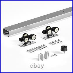 6FT Commercial Grade Sliding Pocket Door Hardware Track Kit, Top Mount, Heavy Duty