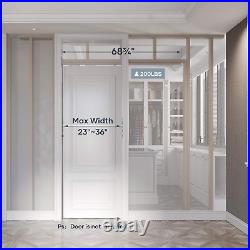 6FT Commercial Grade Sliding Pocket Door Hardware Track Kit, Top Mount, Heavy Duty