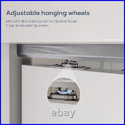 6FT Commercial Grade Sliding Pocket Door Hardware Track Kit, Top Mount, Heavy Duty