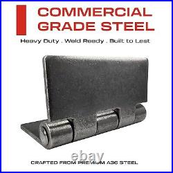 6 Heavy Duty Weldable Hinges, Book Hinge, Weld On Hinges, Steel Butt Hinge