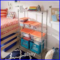 6-Tier Commercial Grade Heavy Duty Steel Wire Shelving Unit In Chrome