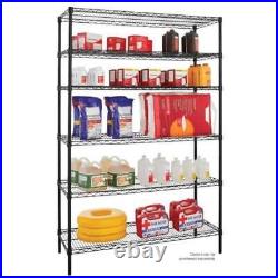 6-Tier Commercial Grade Heavy Duty Steel Wire Shelving Unit In Chrome
