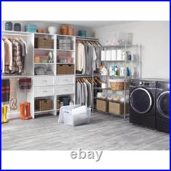 6-Tier Commercial Grade Heavy Duty Steel Wire Shelving Unit In Chrome 48 In. W