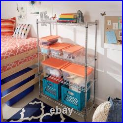 6-Tier Commercial Grade Heavy Duty Steel Wire Shelving Unit In Chrome 48 In. W