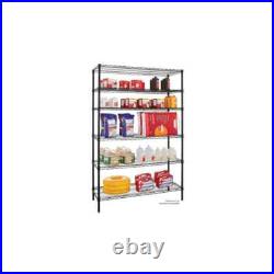 6-Tier Commercial Grade Heavy Duty Steel Wire Shelving Unit In Chrome 48 W X