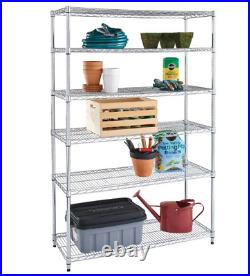 6-Tier Commercial Grade Heavy Duty Steel Wire Shelving Unit Shelf Storage Metal