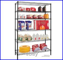 6-Tier Commercial Grade Heavy Duty Steel Wire Shelving Unit Shelf Storage Metal