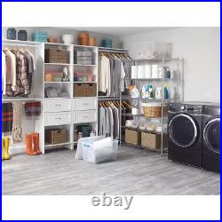 6-Tier Commercial Grade Heavy Duty Steel Wire Shelving Unit in Chrome 48 In. W