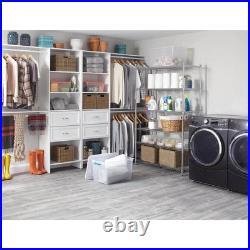 6-Tier Commercial Grade Heavy Duty Steel Wire Shelving Unit in Chrome 48 in. W
