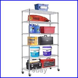 6 Tier Commercial Grade Wire Shelving Unit Metal Shelf Organizer Heavy Duty S