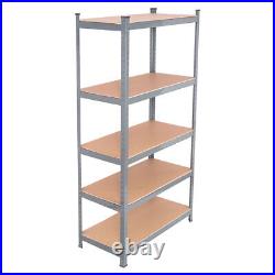 72 Heavy Duty Steel 5 Level Garage Shelf Metal Storage Adjustable Shelves