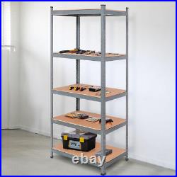 72 Heavy Duty Steel 5 Level Garage Shelf Metal Storage Adjustable Shelves