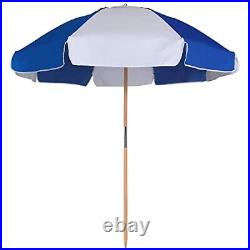 7.5ft Heavy Duty HIGH Wind Beach Umbrella Commercial Grade 230cm Panel Blue