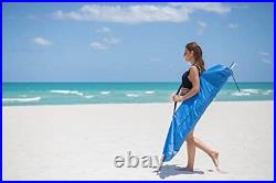 7.5ft Heavy Duty HIGH Wind Beach Umbrella Commercial Grade 230cm Panel Blue