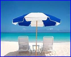 7.5ft Heavy Duty HIGH Wind Beach Umbrella Commercial Grade 230cm Panel Blue