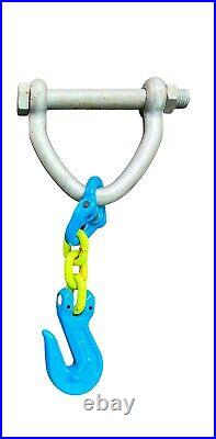 Alloy Web 6? Shackle withHeavy Duty Nut & Bolt with grade 100- 1/2 Chain & Cradle