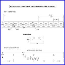 Ancra 6' Airline Style L Track Heavy Duty Grade 6351 Aluminum