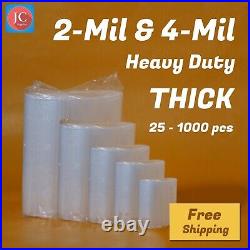 Assorted Clear Zip Lock Plastic Bags HEAVY-DUTY 2Mil 4Mil Reclosable Jewelry Bag