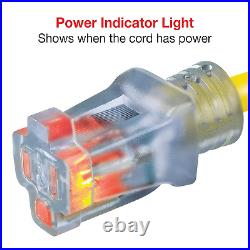 Clear Power 100 Ft 12/3 SJTOW Extra Heavy Duty Contractor Grade Extension Cord