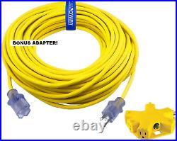 Clear Power 100 Ft 12/3 SJTOW Extra Heavy Duty Contractor Grade Extension Cord