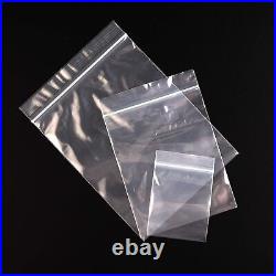 Clear Zip Seal Plastic Bags 4 Mil Heavy Duty Poly Reclosable Zipper Top Lock 4ML