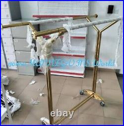 Clothes rack heavy duty commercial grade silver color. Display stand