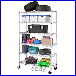 Commercial Grade 6 Tier Adjustable Storage Shelf Heavy Duty Metal Shelf NSF C