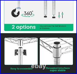 Commercial Grade 6 Tier Adjustable Storage Shelf Heavy Duty Metal Shelf NSF Cert