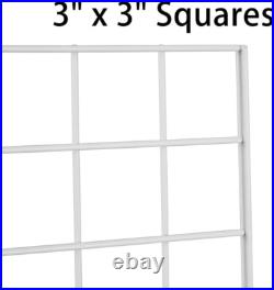 Commercial Grade Heavy-Duty Gridwall Panels, 2'x4' Pack of 4 in White Finish