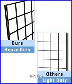 Commercial Grade Heavy-Duty Gridwall Panels, 2'x4' Pack of 4 in White Finish