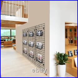 Commercial Grade Heavy-Duty Gridwall Panels 2' x 5', Black, Pack of 3