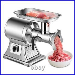 Commercial Grade Meat Grinder Stainless Steel Heavy Duty 1.5HP 1100W 550LB/h