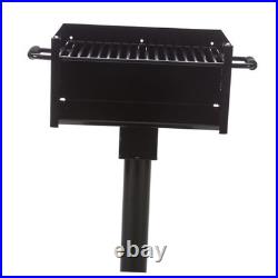 Commercial Grade Park Grill Heavy-Duty Steel with Cooking Grate, 360° Swivel