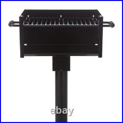 Commercial Grade Park Grill Heavy-Duty Steel with Cooking Grate, 360° Swivel
