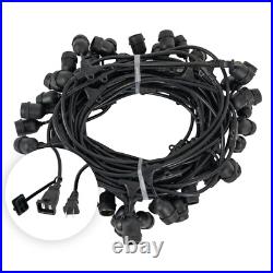 Commercial Grade SJTW E26 Heavy Duty Patio Light Stringer with Suspended Drops