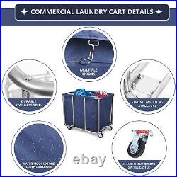 Commercial Laundry Cart with Wheels Industrial Grade, Heavy Duty, Large Lau
