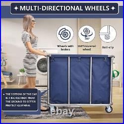 Commercial Laundry Cart with Wheels Industrial Grade, Heavy Duty, Large Lau