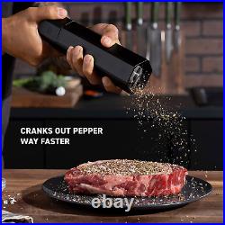 Cookware Professional Grade Heavy Duty Pepper Grinder Mill with Refillable Black