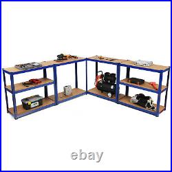 Costway 2 72 Heavy Duty Storage Shelf Steel Garage Rack 5 Level Adjustable Blue
